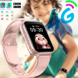 Saatler 4G Sim Card Kids Akıllı Saat 1.85inch tam dokunmatik akıllı saat WeChat Görüntülü Sohbet Oyunu Kamera Uzak Bebek Monitörü Akıllı Saatler