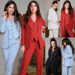 2024 Women's New Professional Small Suit and Pants Three Piece Set Burst