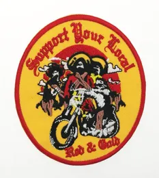 Top Quality Bandidos Support Your Local Embroidery Patch Detailed Patch Red Club MC Biker Motocycle for Jacket 4037808