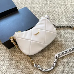 19 Series Vintage Women Designer Hobo Bag 23x13cm Leather Classic Diamond Lattice Hardware Gold and Silver Matelasse Chain Underarm Shoulder Cross Body Handbag