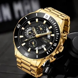 NIBOSI Big Brey Watch Men Waterproof Chronograph Military Male Clock Top Brand Man Luxury Man Sport Watches Relogio Masculino 240311