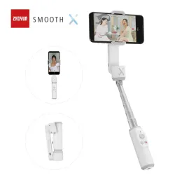 Köpfe Zhiyun offizieller reibungsloser X Gimbal Selfie Stick Phone Handheld Stabilisator Palo Smartphones für iPhone Huawei Xiaomi Redmi Samsung