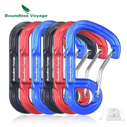 Accessories Boundless Voyage Outdoor 10pcs Dtype Screwgate Carabiners Aluminum Alloy Camping Climbing Backpacking SnagFree Wiregate