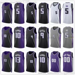 Custom Mens Women Youth Sacramento''kings''Basketball Jerseys Де'Аарон 5 Фокс Домантас 10 Сабонис Дэвион 15 Митчелл Кевин 9 Хуэртер Киган 13 Мюррей Малик 0 Монк