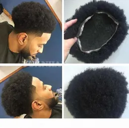 Afro Curl Toupee dla graczy w koszykówce i fanów koszykówki Full Lace Men039s Wig Hair Piece Brazilian Virgin Human Hair 5796400