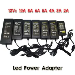 Partihandel Universal Switching AC DC Power Supply Adapter 12V 1A 2A 3A 5A 6A 10A LED -ljuskraftadapter Plug -anslutning ZZ
