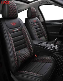 Black Red Leather Car Seat Cover för Suzuki Jimny Liana Ignis Vitara 2019 Celerio Grand Vitara Swift Ciaz Samurai Accessories H2207045135