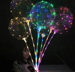 Balão Bobo LED com vara de 315 polegadas 3M Balão de corda LED Luz Natal Halloween Balões de aniversário Decoração de festa Balões Bobo B2549625