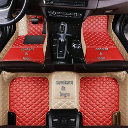 Lämplig för Audi A7 2020 2019 Artificial Leather Car Carpet Car Floor Mats Custom Anti-halkgolvmattor Interiör Bildelar Tillbehör