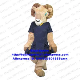 Costumi mascotte Marrone Bighorn Pecora Ram Antilope Gazzella Capra Costume mascotte Personaggio dei cartoni animati per adulti Aprire un business Ambasciatore simbolico Zx1803