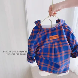 Kleinkind Jungen Shirts Langarm Kariertes Hemd Für Kinder Frühling Herbst Kinder Kleidung Casual Baumwolle Tops 211Y 240307