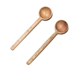 Wooden Long Handled Stirring Spoon Beech Wood Scoop Honey Spoon Coffee Milk Tea Spoon