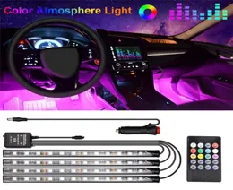 48 LED LED SAP STOPA Lampka otoczenia z USB bezprzewodowa zdalna kontrola muzyki wiele trybów motoryzacyjne wnętrza dekoracyjne światła 7872059