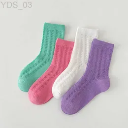 Çocuk Çorap 4 Çift Çocuklar Erkek Kızlar Nefes Alabilir Çoraplar Düz Renk Sıcak Yumuşak Çocuk Çorapları 0-12y Bebek Ev Açık Hızlı Kuru Pamuk Çorap YQ240314