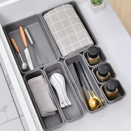 Cassetti 8 pezzi/set Vassoio portaoggetti per posate da cucina Organizzatore per cassetti Dividere scatola di immagazzinaggio Cucina Bagno Armadio Gioielli Organizzatore cosmetico