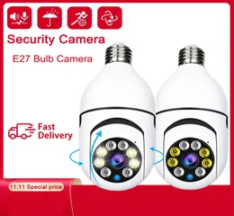 WIFI 360 Panoramic Bulb Camera 1080p كاميرا مراقبة اللاسلكي كاميرات أمان المنزل الليلي