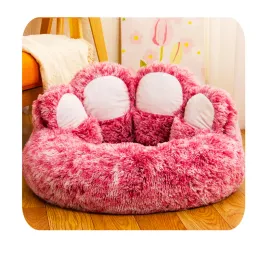 Mats Kimpets Dog Sofa Beds Nest For Cat Nest Creative Cute Bear Paw Long Hair Warm All Seasonal Universal Dog Nest Mat Accessories