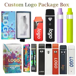 Customized Vape Pen 1ml 2ml 5ml Disposable E-cigarettes Custom Logo Pod Thick Oil Cartridges Empty Ceramic Coil Vaporizer Box Packaging Pens Rechargeable Battery