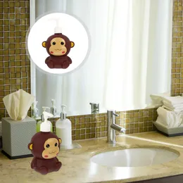 Liquid Soap Dispenser 1Pc Cartoon Hand Washing Bottle Press Empty Shampoo (Monkey)