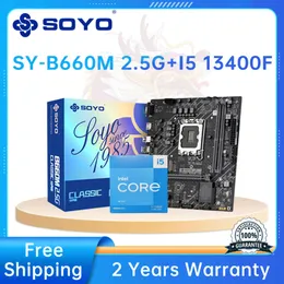 SOYO Classic B660M 2,5G płyta główna z Intel 13. generacji i5 13400F Połączową płytę główną podwójną kanał DDR4 LGA1700