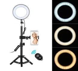 6inch Dimmabable Masaüstü Selfie Led Yüzük Işığı Telefon Tutucu Kamera YouTube Video için Canlı Po Pography Studio2953328