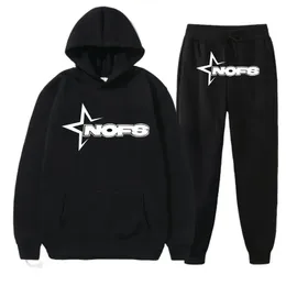 Nofs Y2k Trainingsanzug Männer Sets Winter Hoodies Hosen 2 Stück Laufen Herbst Sweatshirt Sport Jogger Jogginghose Anzug 240312