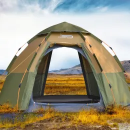 Shelters Desert Fox Tenda automatica a cupola per 34 persone Facile installazione istantanea Tenda da campeggio protetta PopUp 4 stagioni Tenda da viaggio per famiglie con zaino in spalla