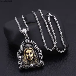 Fine Jewelry Circle Pendant Necklace Tassel Fashion Stainless Steel Between Golden Long Hair Figure Head Casting Hip Hop Cuban Link Designer Jewlery Chain