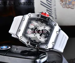 RichardMill Luxury Watches Top 2024 Mens Watch Quartz Chronograph Mens Watch Iced Out Hip Hop Rubber Strap Sport Men Watch Male