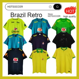 Brazylijska koszulka retro piłka nożna Romario Rivaldo Brazil Carlos Ronaldinho Camisa de Futebol 1998 2002 Kaka 2006 2000 1994 1970 1950 Pele Vintage Football Jersey