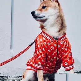 Cão vestuário outono lei luta e acolchoado teddy inverno jaqueta quente roupas241n entrega de gota casa jardim pet suprimentos dhirw