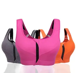 Reggiseni sportivi da donna ad asciugatura rapida Crop top elasticizzati Gilet intimo Donna Running Gym Cerniera con cinturino regolabile Reggiseno9666862