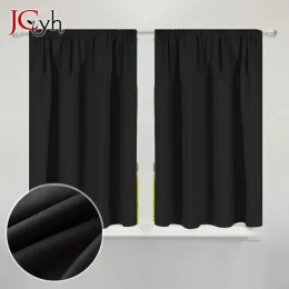 Curtains Modern Short Blackout Curtains for Kids Bedroom Living Room Occultant Curtain in the Kitchen Rideaux Insulated Cortinas Screen