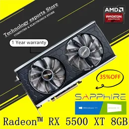 GPU Sapphire RX 5500 XT NITRO 5500XT NITRO+ 8GBビデオカードAMD RADEON RX 5500 8GB GDDR6グラフィックカードデスクトップPCコンピューターゲーム