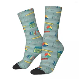 Skarpetki męskie vintage wzór matematyki unisex nowość płynna drukowana happy crew Sock Prezent