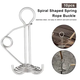 Shelters 10Pcs/Set Spiral Shaped Spring Octopus Deck Peg Durable Rope Awning Tent Stakes Hook Board Peg Camping Hiking Accessories