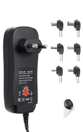 312V 30W 21A ACDC strömförsörjningsadapter Universal laddare adaptrar med 6 pluggar justerbar spänningsreglerad kraftadaptera474133047583