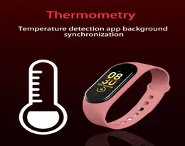 Elektronik Ürün Sporları İzle M4 Pro Bileklik Vücut Sıcaklık Fitness Band Akıllı Bilek Silikon3644540