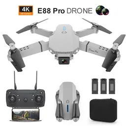 Drone E88 Pro con doppia fotocamera 4K HD, batteria a lunga durata, mantenimento dell'altitudine, controllo da smartphone
