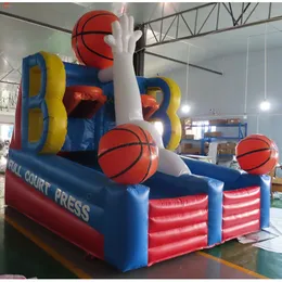 Navio livre atividades ao ar livre 4mLx3mWx3mH (13.2x10x10ft) com 6 bolas de carnaval aluguel inflável jogo de tiro de basquete para venda