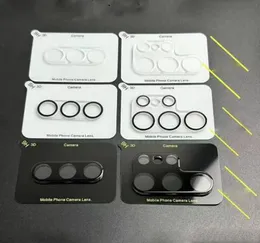 3D 9H przezroczystego obiektywu aptecznego szklanego szklanego szklanego obrońcy tylnego ekranu tylnego ekranu Pełne pokryte dla Samsung Galaxy S23 S24 Plus Ultra z projektami Flash Circle 3