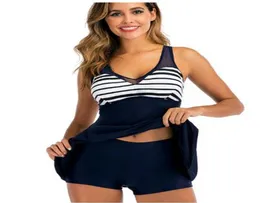 Plus storlek tankini set swimdress kjol hög midja 2 bit baddräkt kvinnor 2021 sommar stora strandkläder kvinna badklänning s 4xl kvinnor8794607