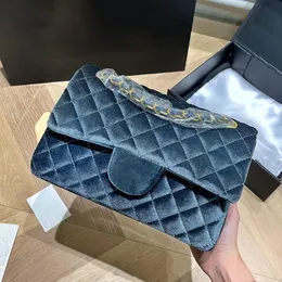 CC Çantalar Lüks Marka Omuz 22B Kadın Kadın CF Klasik Çift Flep Pochette Altın Metal Matelasse Zincir Crossbody Saco Edeqm