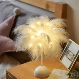Table Lamps 1pc Feather Table Lamp Bedroom Interior Decoration Lamp Romantic Gift Birthday Light Feather Lamp Dining Table Night Light Valentines Day Childre