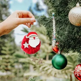 Decorazioni natalizie Ciondolo per bambola in tessuto Vecchio pupazzo di neve Figura di cervo Decorazione per albero veloce