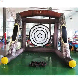 Gratis fartyg utomhusaktiviteter 3mlx3mwx3mh (10x10x10ft) Uppblåsbar yxa som kastar Dart Board Carnival Sport Game Toys till salu