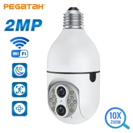 Kontroll Pegatah 1080p WiFi Surveillance IP Camera Night Vision Full Color Automatisk spårning Vattentät utomhuskameror PTZ -kameror