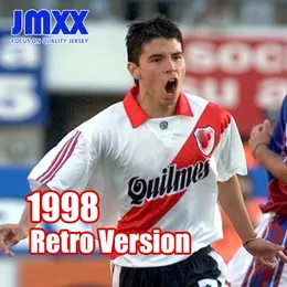 JMXX 98-99 River Plate Retro Soccer Jerseys Home Away Mens Uniforms Jersey Man Football Shirt 1998 1999 Fan Version