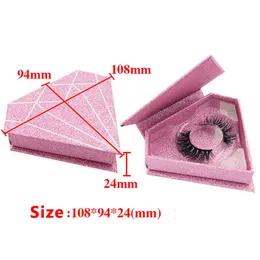 10 st anpassade logotyp Glitter Packaging 3D Mink Eyelashes Luxry Box For Eye Lashes Diamond Type Round Form Packaging Box Private Lab7751836