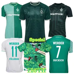 23 24 Werder Bremenサッカージャージ125周年2023 2023 2024 Ducksch Bittencourt Friedl Veljkovic Sc​​hmid Agu Jersey Shirds Men Kidsシャツ